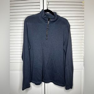 Mens blue quarter zip sweater